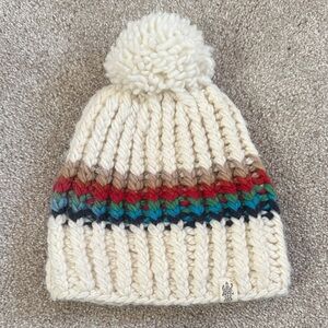 Cozy Multicolor Knit Pom-Pom Beanie